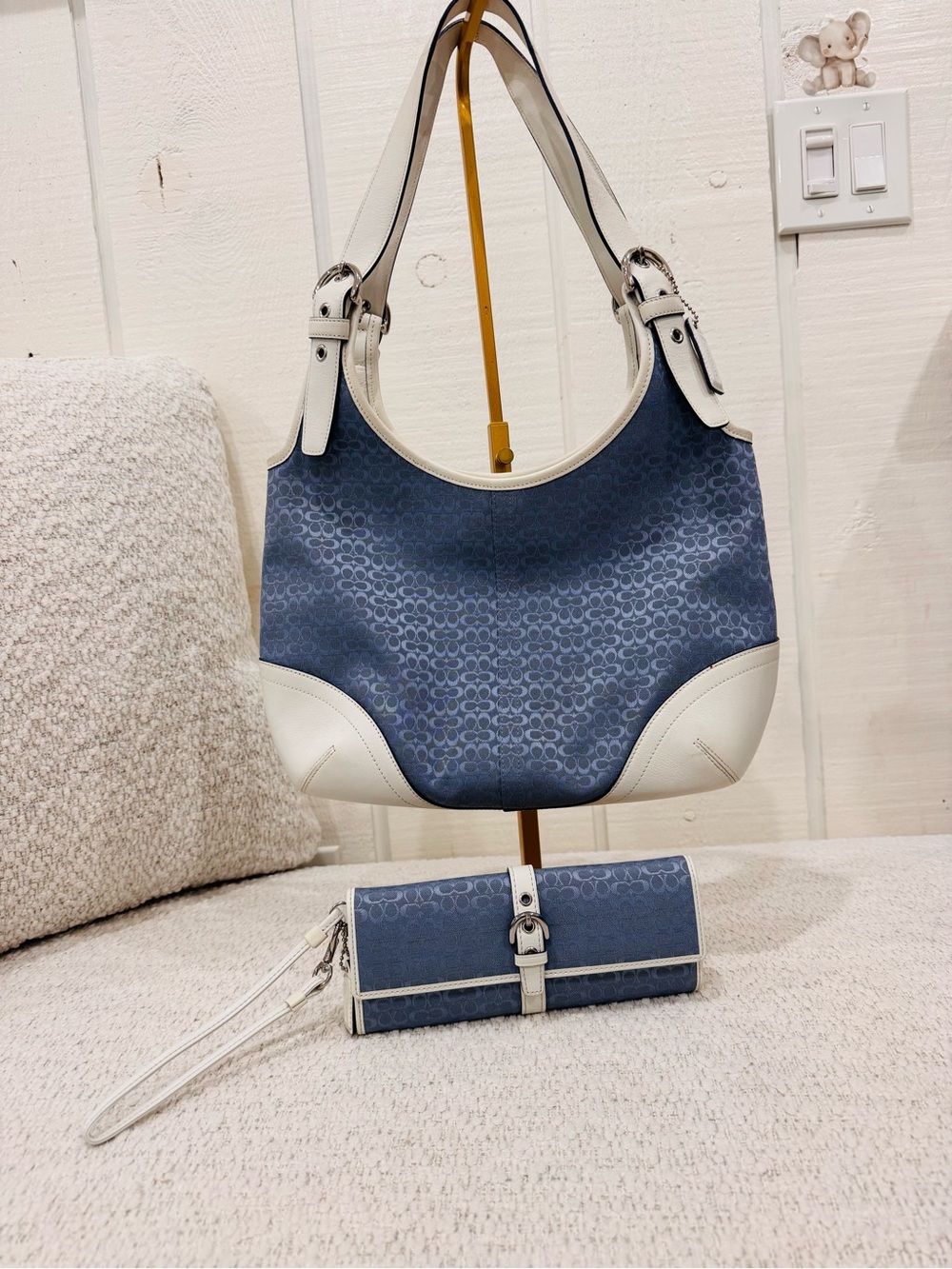 Vintage Coach Hobo Shoulder Bag with Matching Wallet